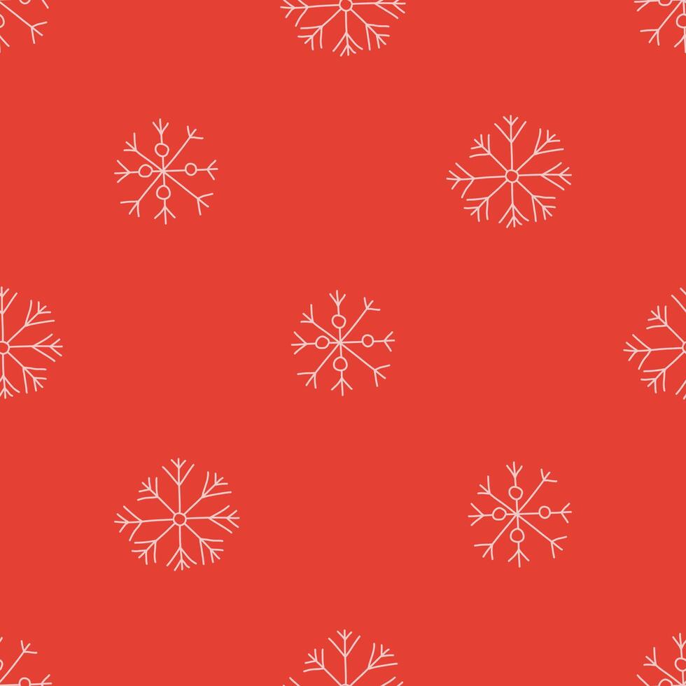 Snowflakes seamless pattern, illustration. Cute hand drawn doodle snowflakes. Christmas design for wrapping paper. vector