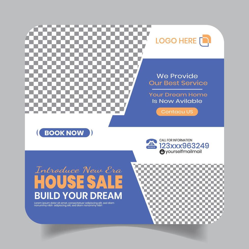 Luxury Villa Selling Social Media Post Design Banner vector
