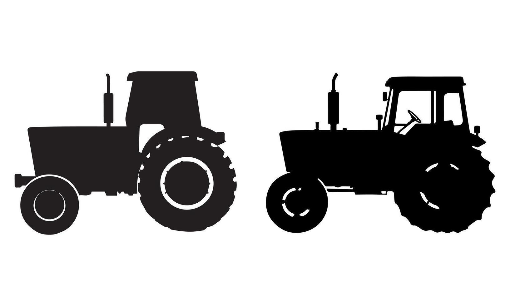Versatile tractor silhouette perfect for enhancing your design projects vector