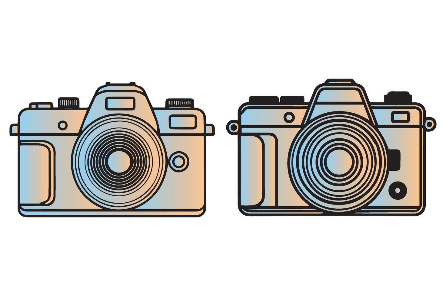 Modern Camera Icon Design vector