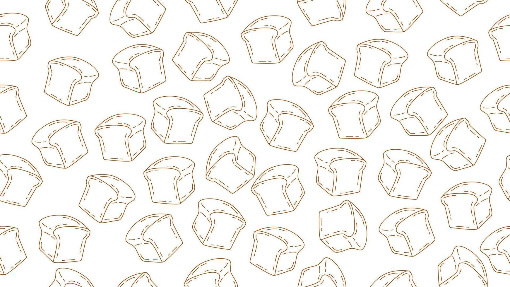 Hand drawn sketch bread loaf seamless pattern background. Bread motif. Bakery wallpaper, packaging, food wrapper, backdrop vector
