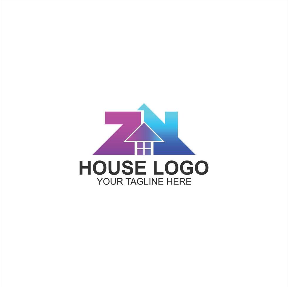 letter z logo icon for building or house with creative illustration vector