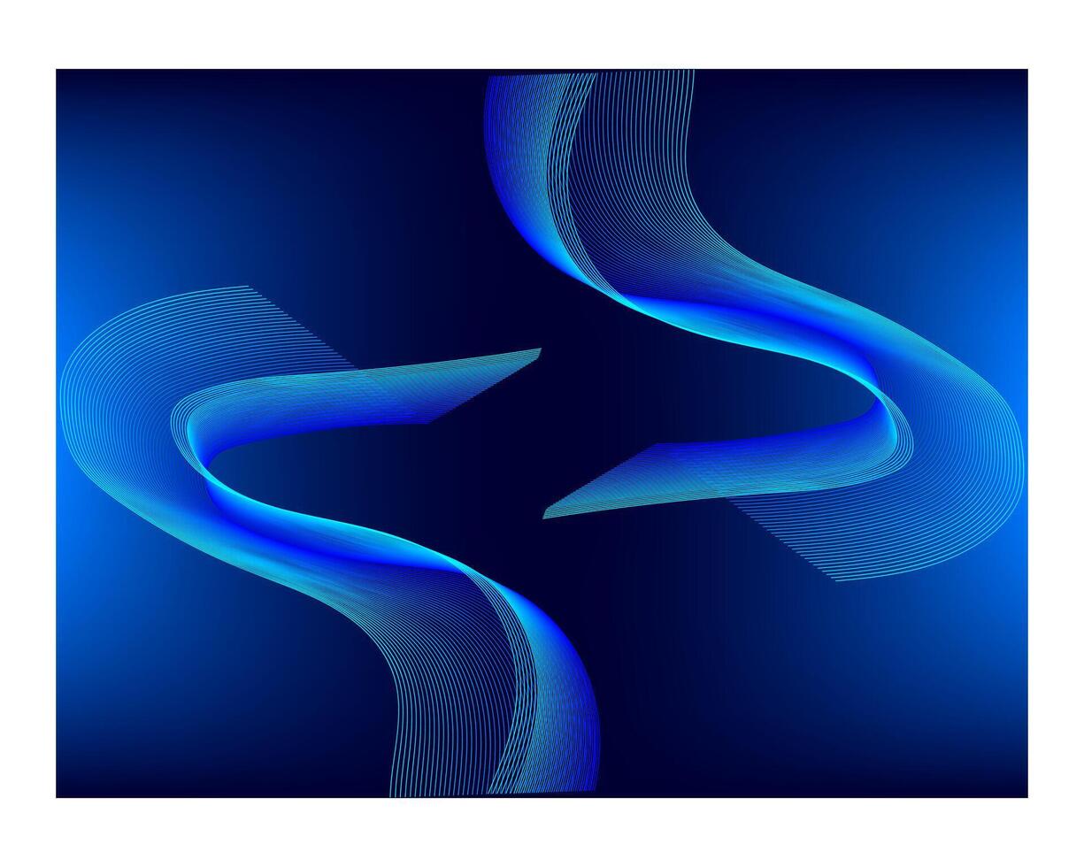 abstract blue waves background vector