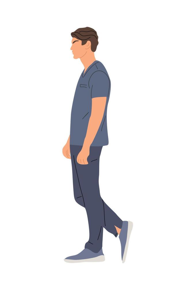A man walking in a straight line vector