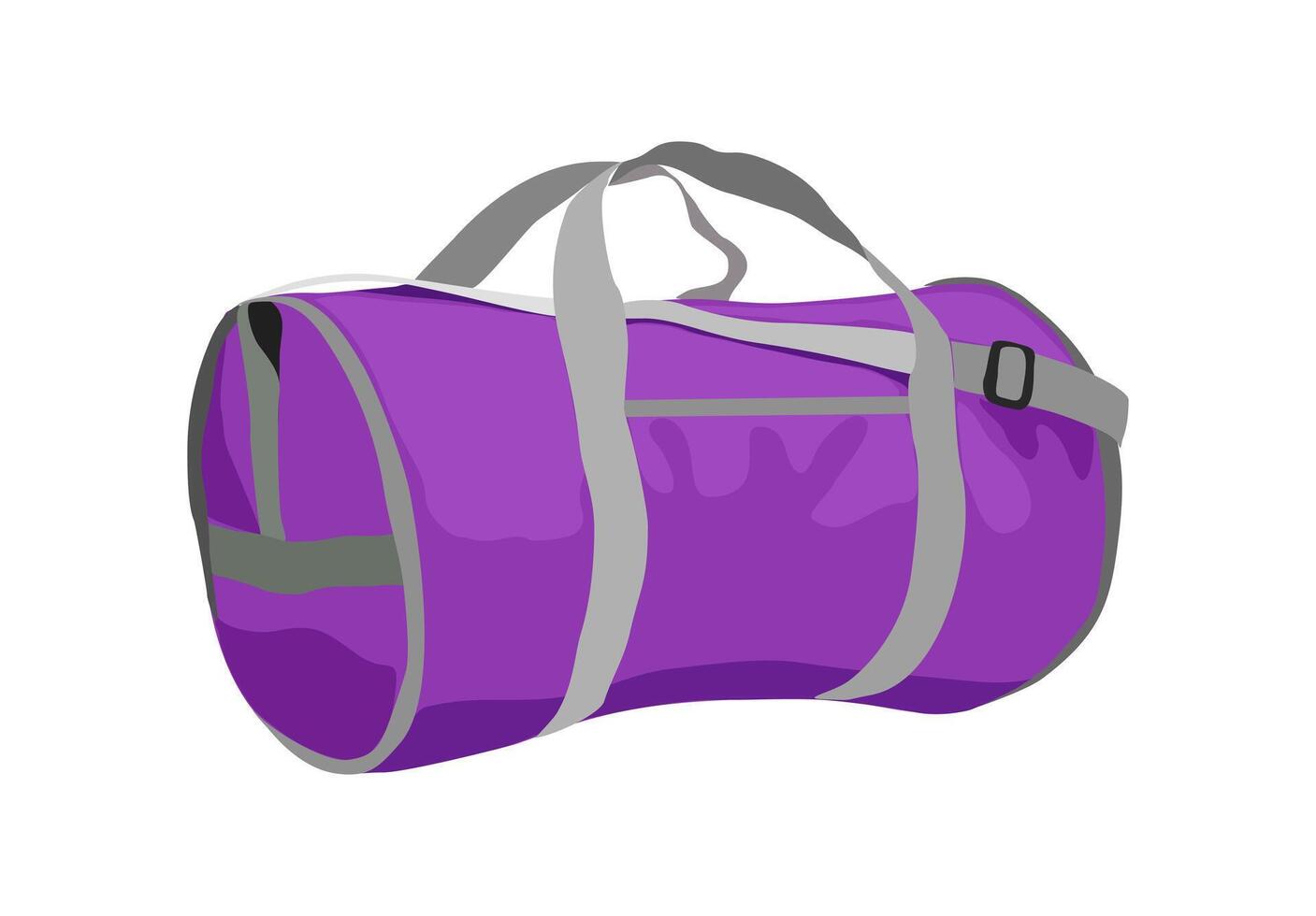 A purple duffel bag on a white background vector