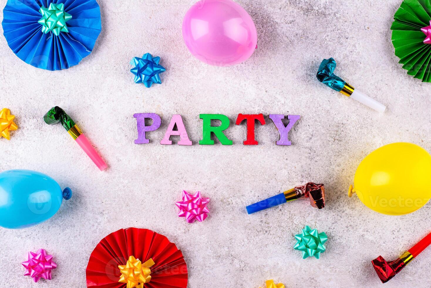 Birthday party celebration concept with papaer hat photo