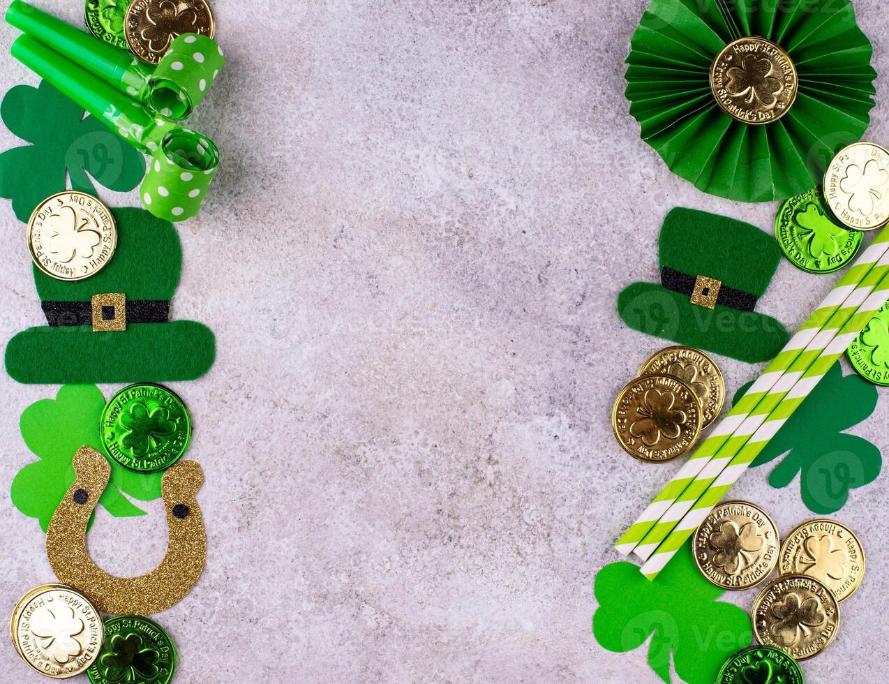 St. Patricks Day background with shamrock photo