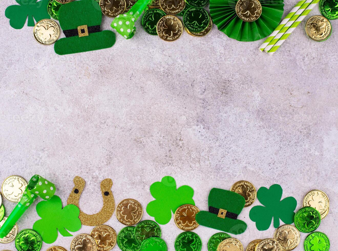 St. Patricks Day background with shamrock photo
