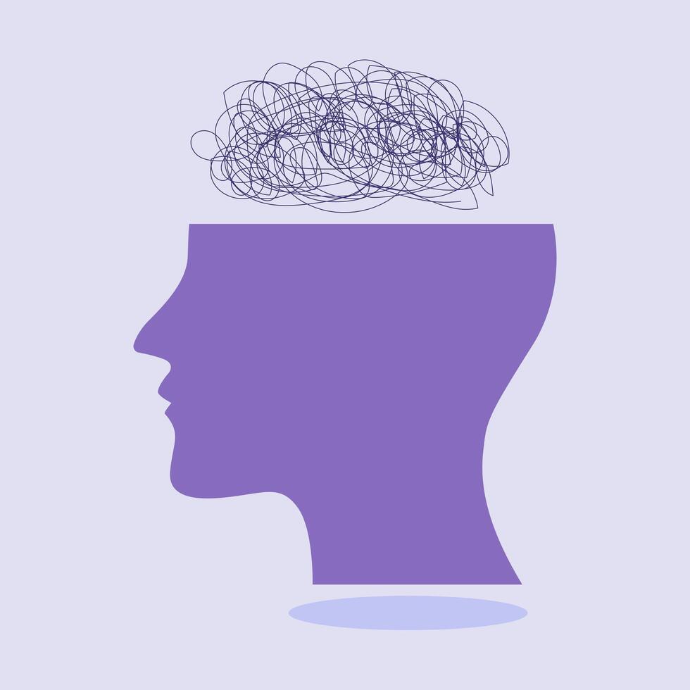 Metaphor bipolar disorder mind mental. Mood disorder, psychology and mental health vector