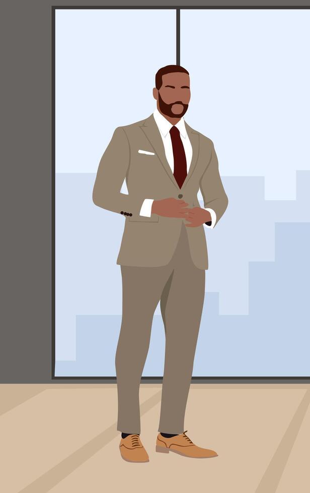 An illustration of a man in a suit vector