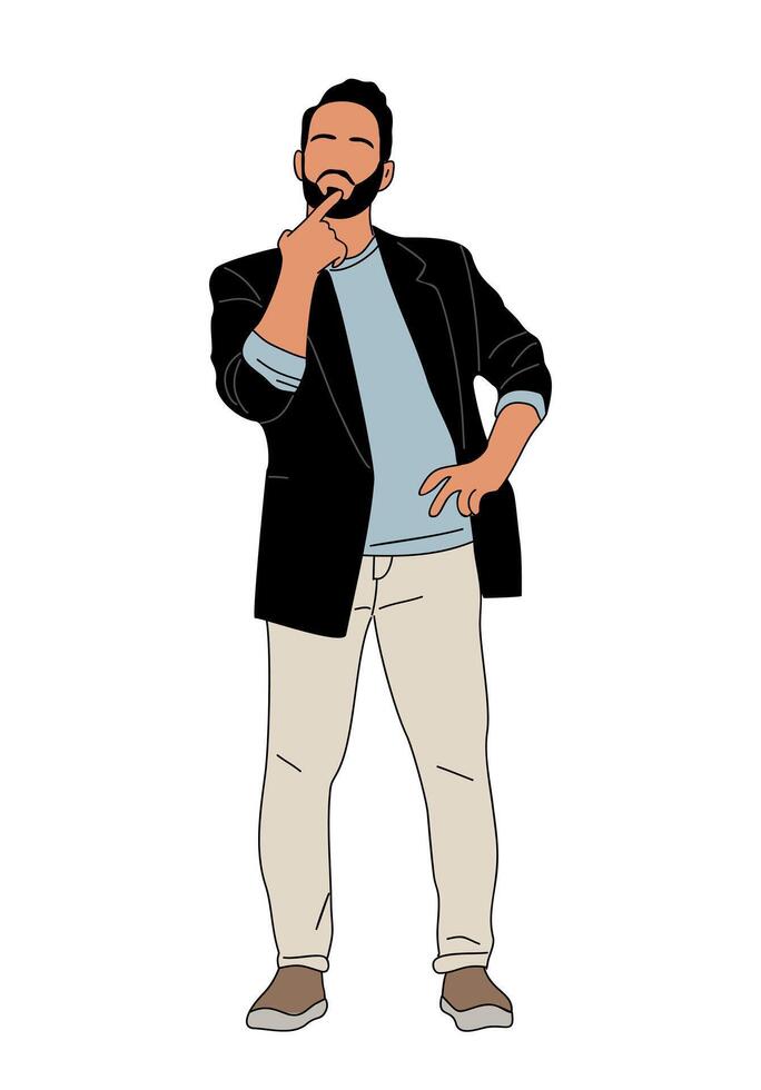 A cartoon man in a suit and tie vector