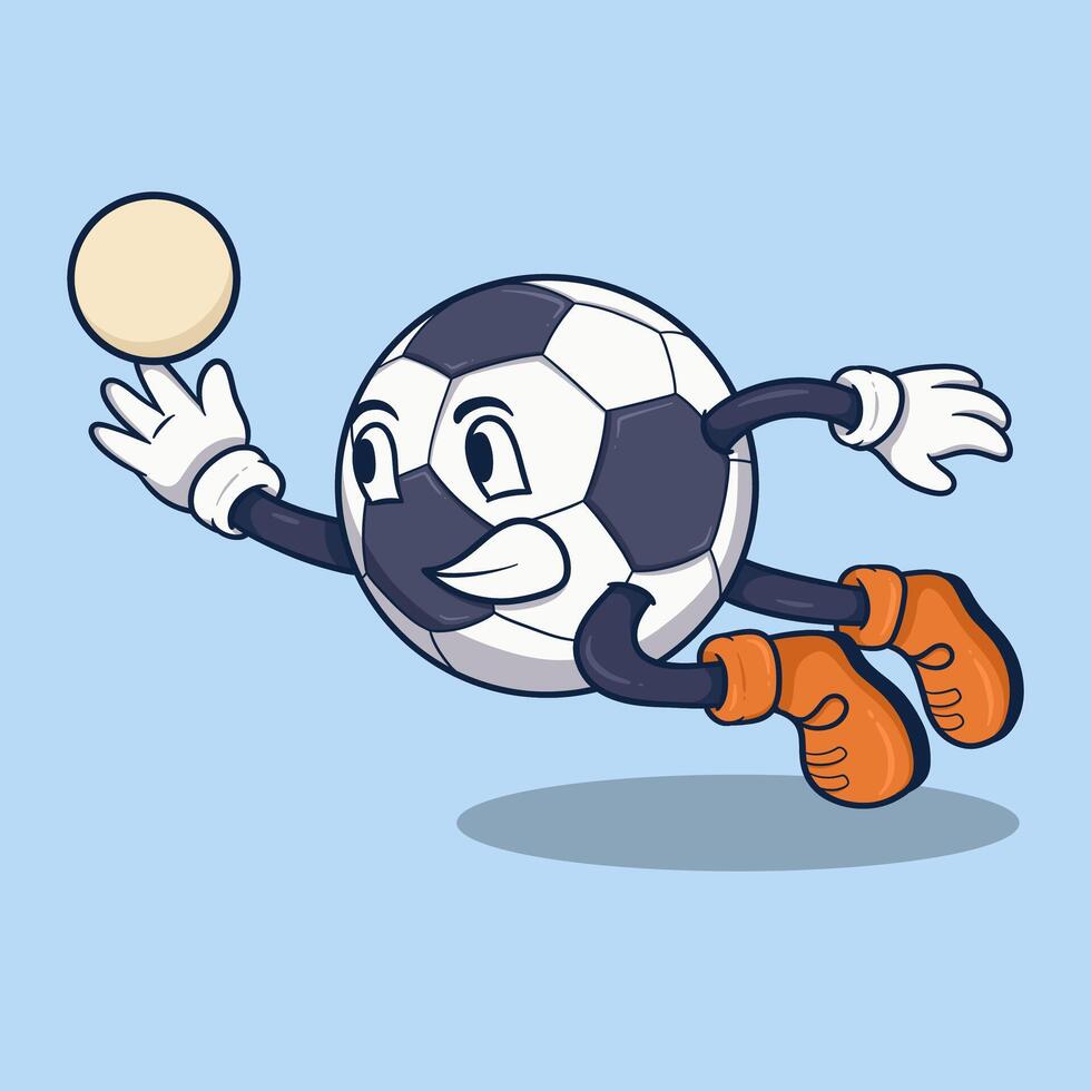 Fun and Lively Soccer Ball Cartoon for Children vector