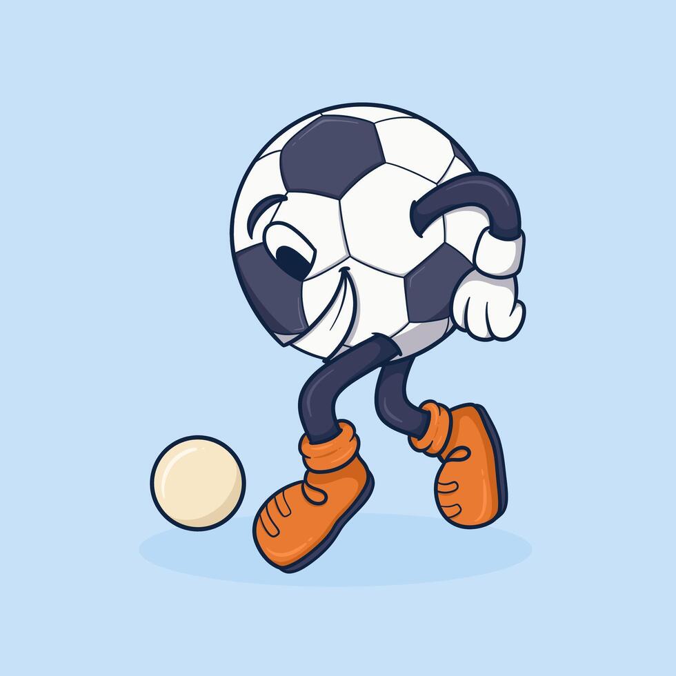 Adorable Soccer Ball Mascot with a Happy Face vector
