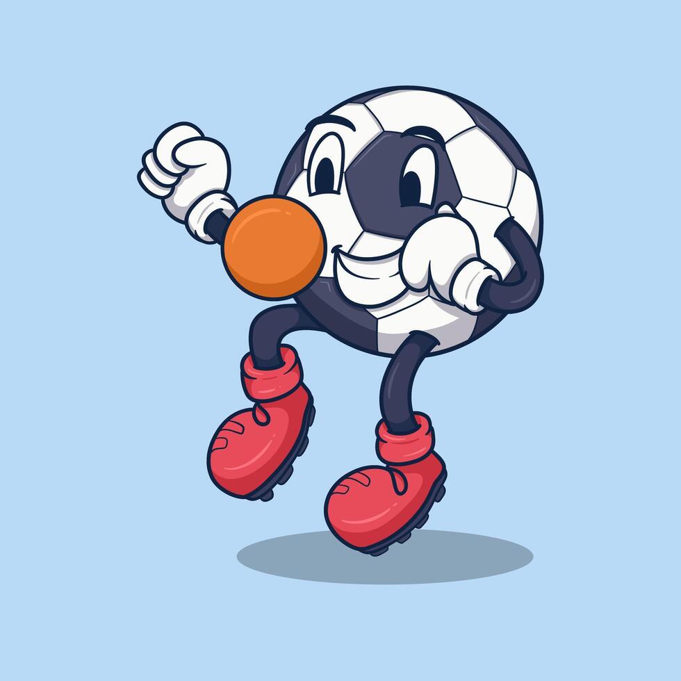 Soccer Ball Character for Kids Activities vector