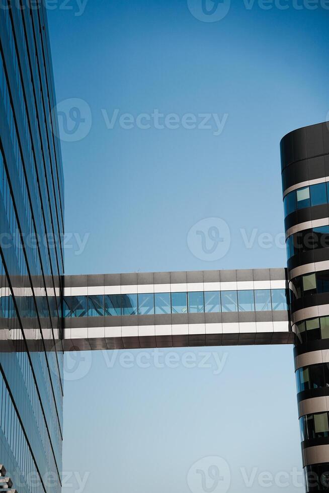 A bridge that is in front of a building photo