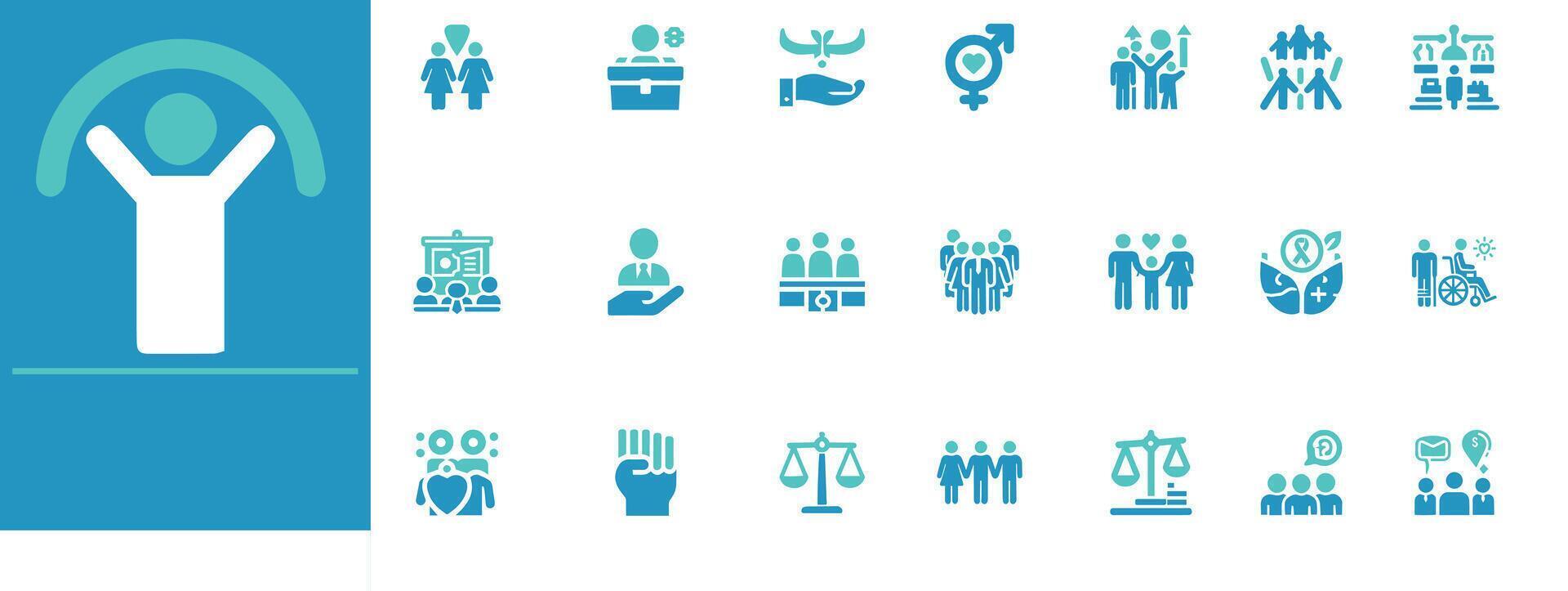 Editable Diversity and Inclusion icon vectors perfect for presentations, training, and branding. Bold, inclusive, versatile