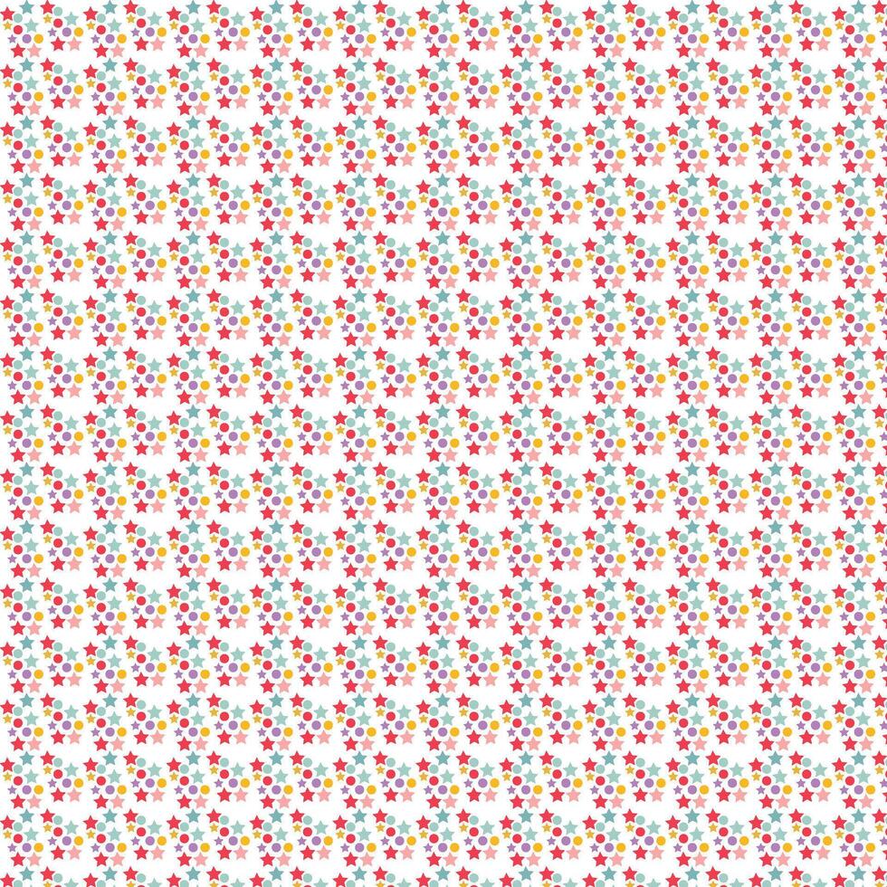 Colorful Star Pattern on White Background vector