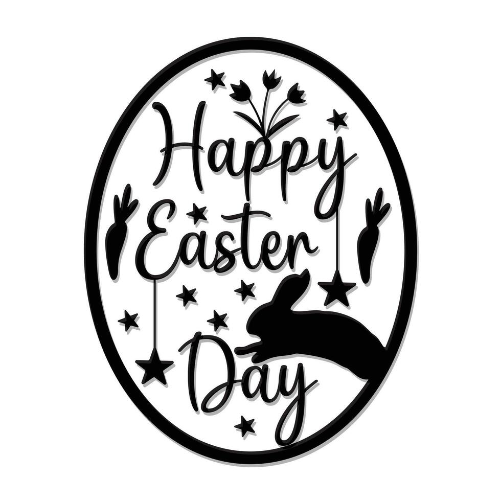 Easter day ornament vector