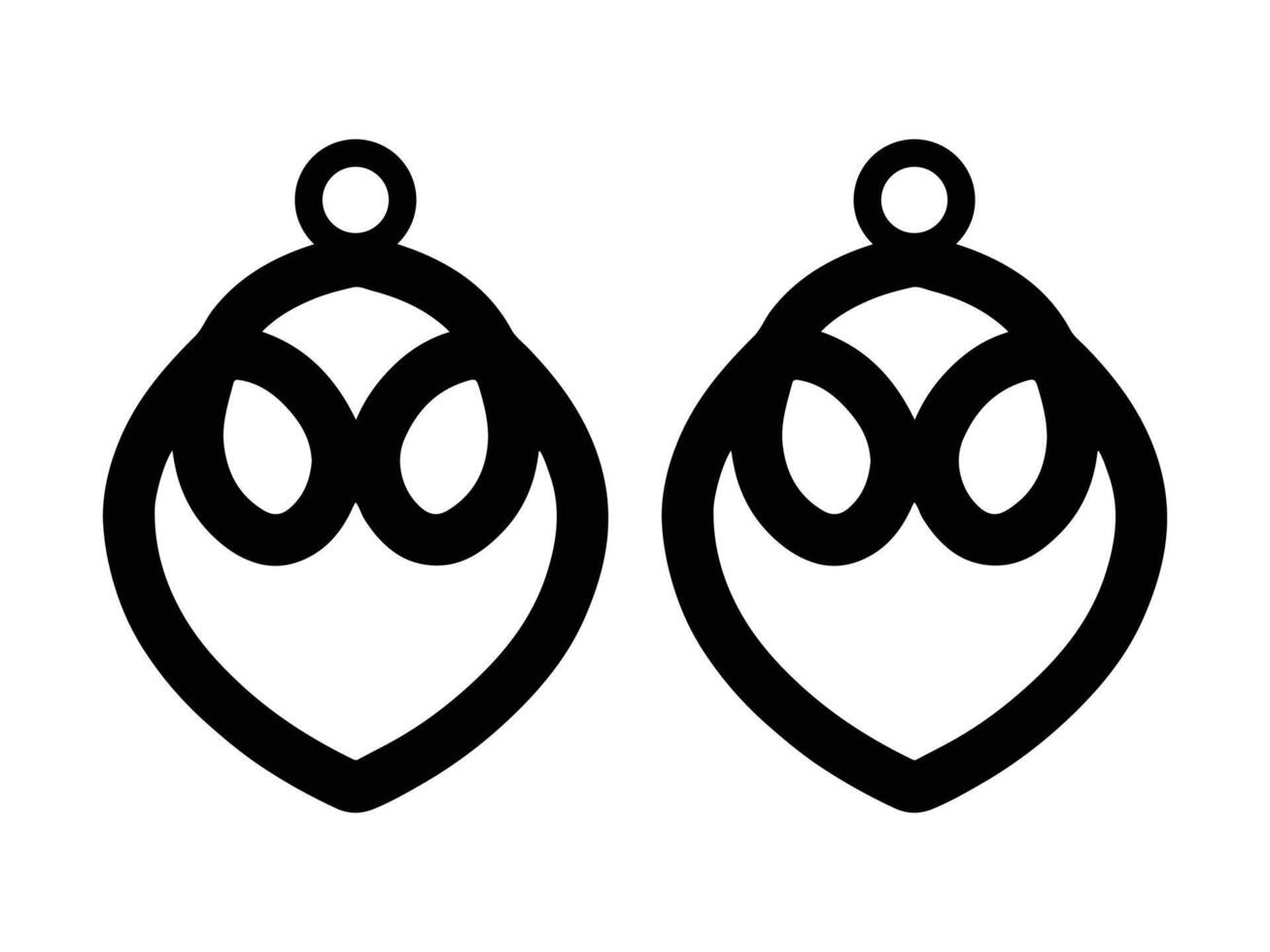 Unique style earring of jewelry laser cut vector