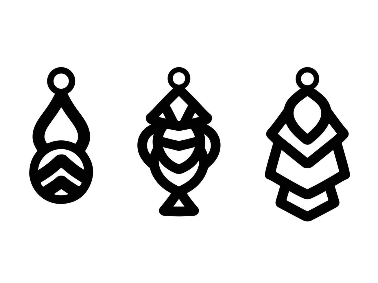 Earring ornament laser cut vector