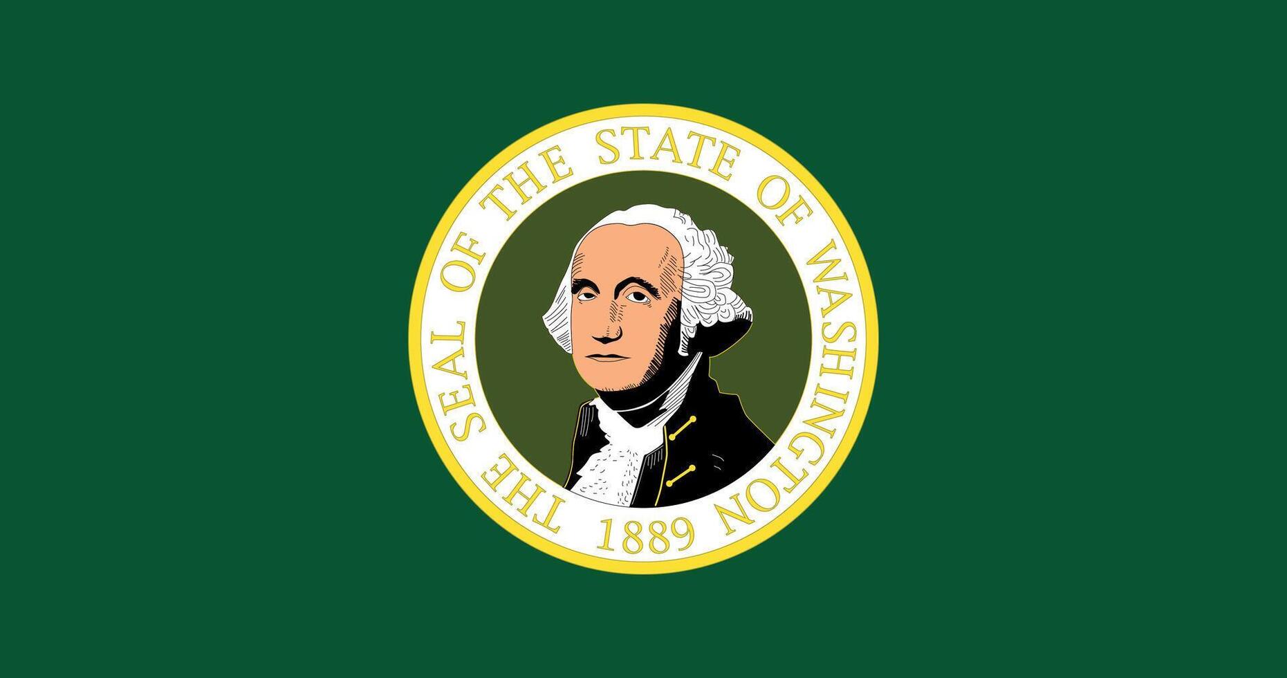 Washington 1923 1967 Flag Illustration Premium Quality vector