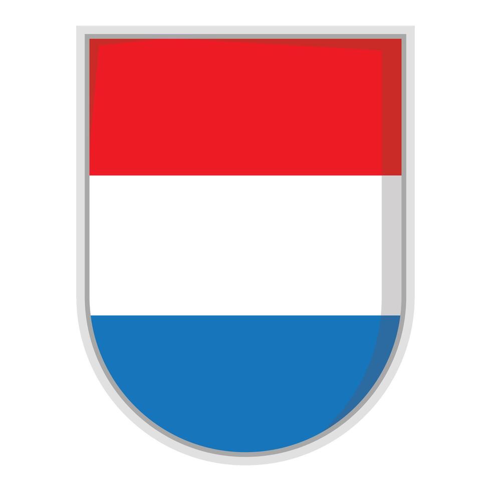 Netherland national flag shield Badge clipart vector