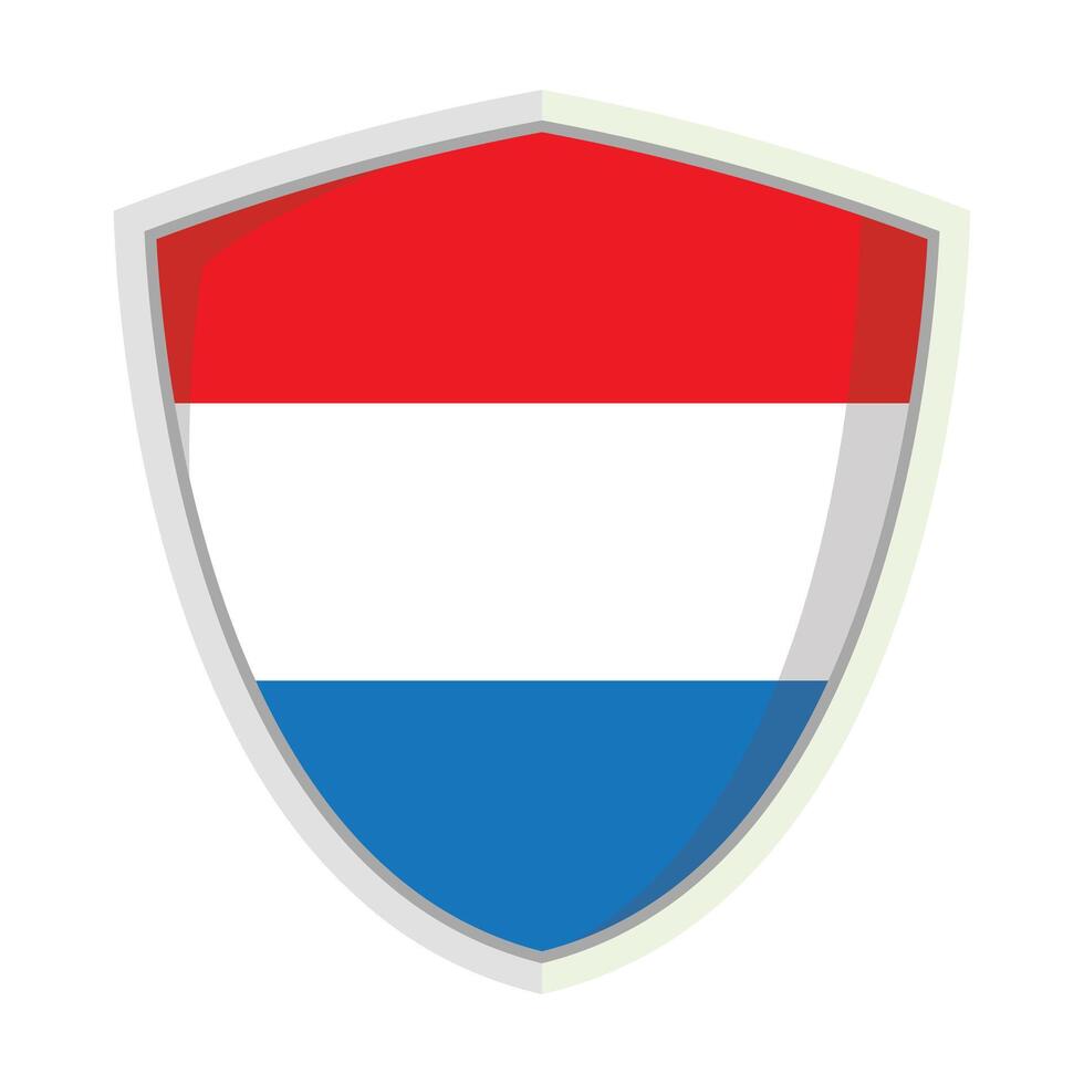 Netherland national flag shield Badge element vector