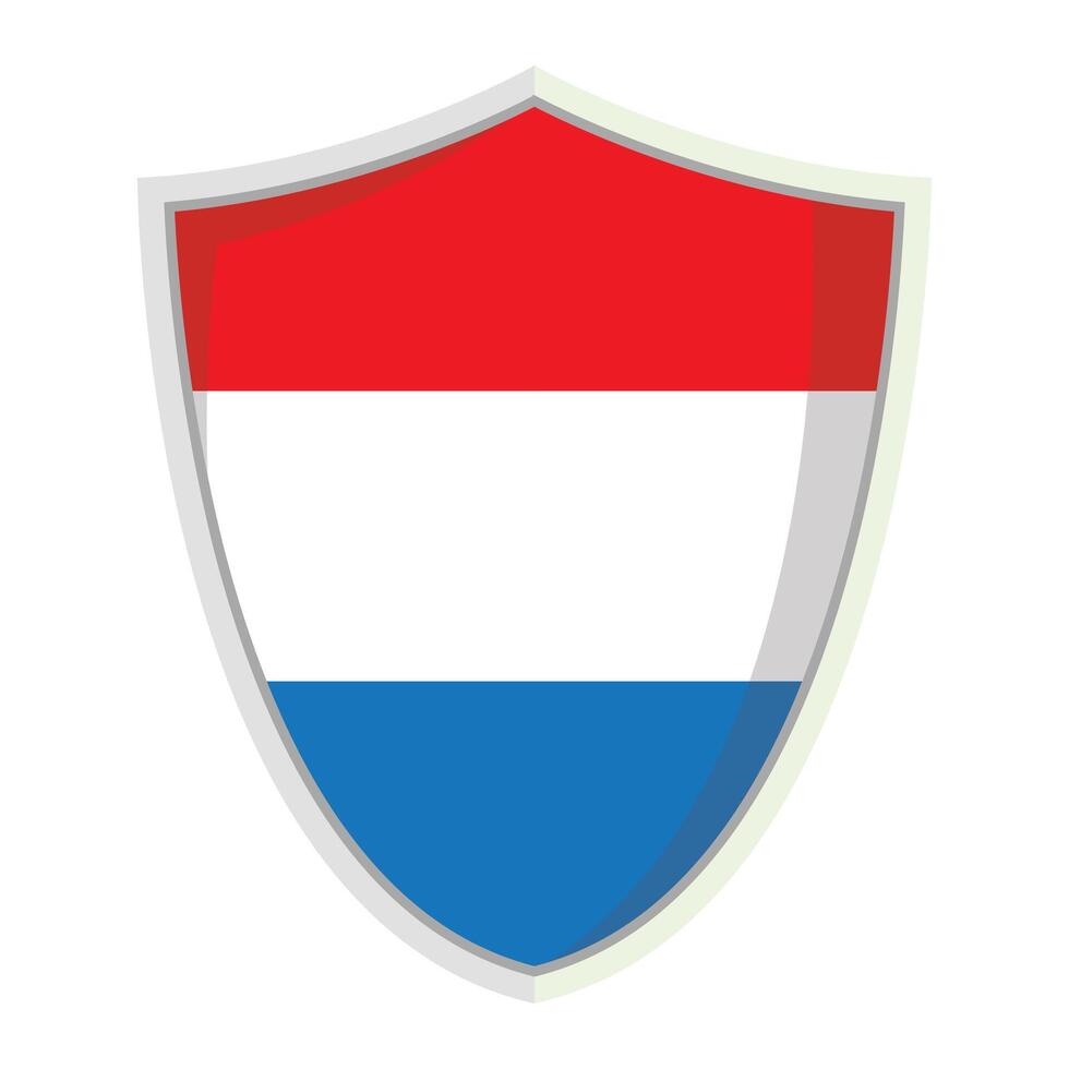 Netherland national flag shield Badge vector
