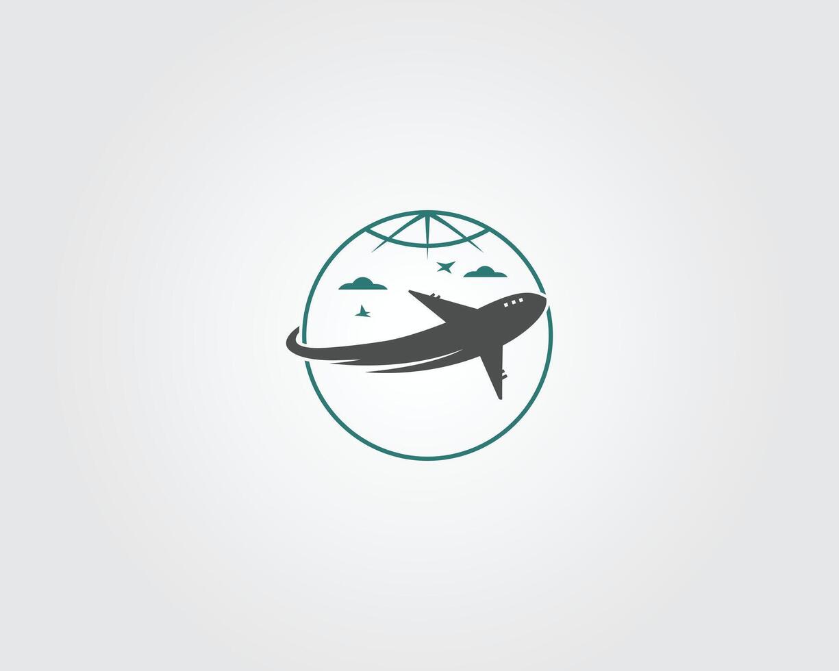 Global Travel Logo Design Icon Modern Template. vector