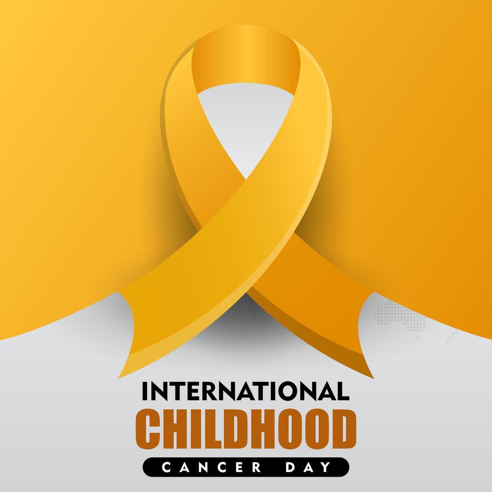 International Childhood Cancer Day observed every year on february. Health Awareness of children vector