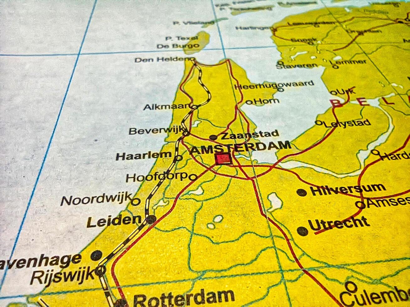 Map of Amsterdam, Netherland. photo