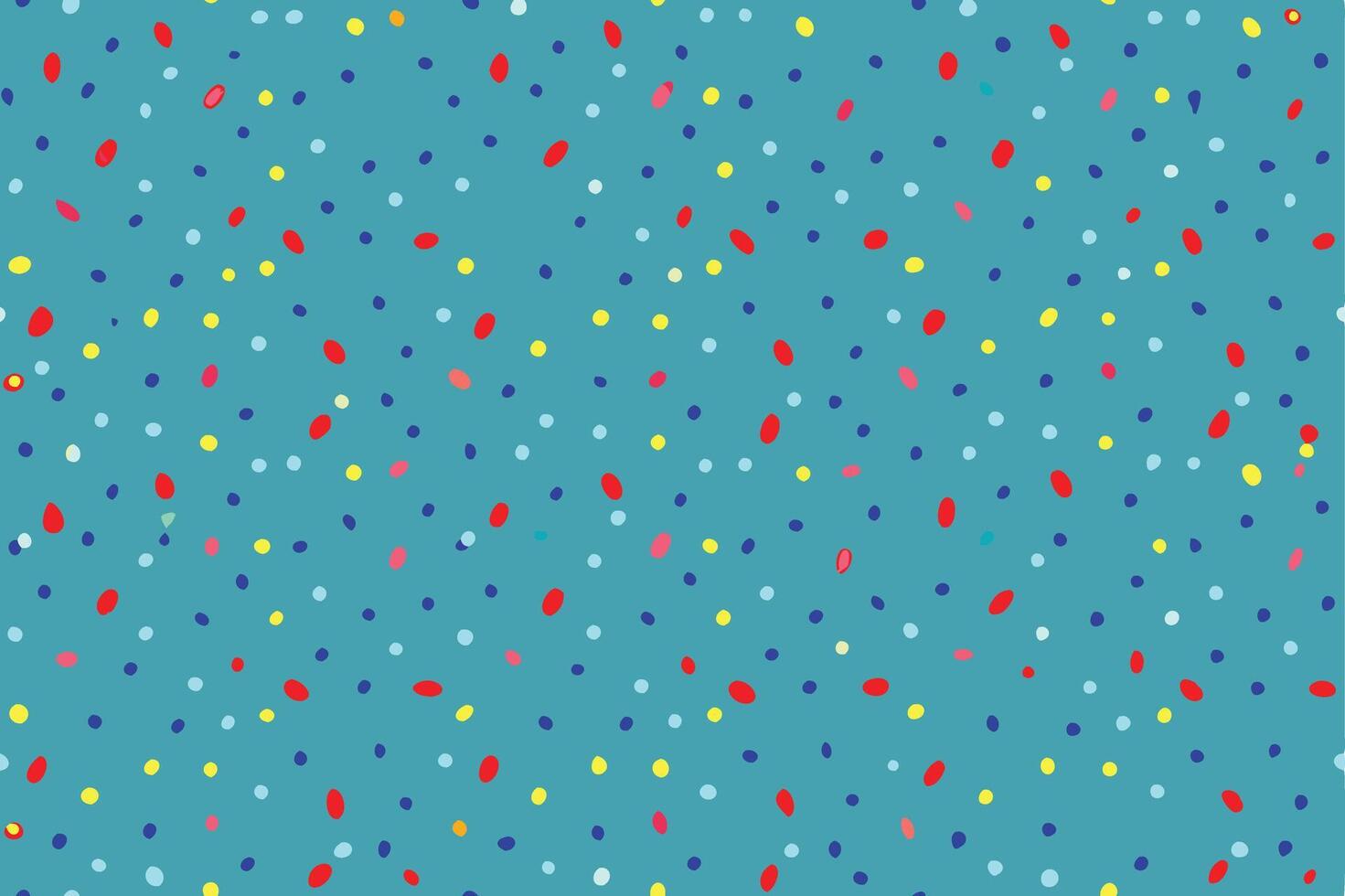 Teal Background Colorful Confetti Dots Pattern Design Texture. vector
