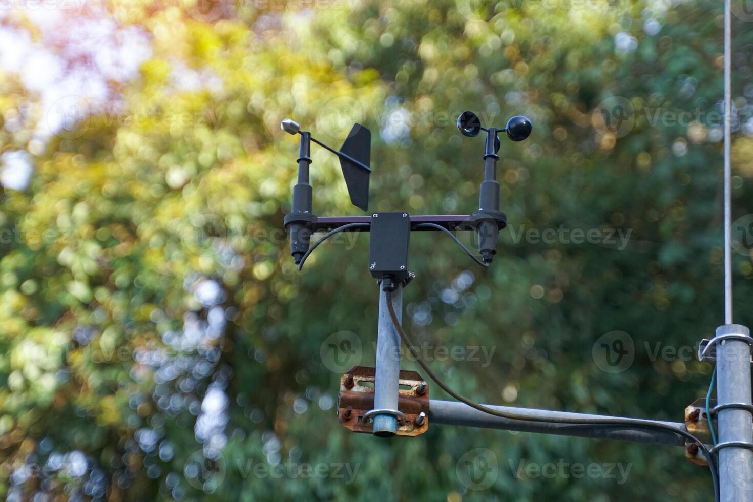 the Solar weather station to check the weather on the top of the mountain photo