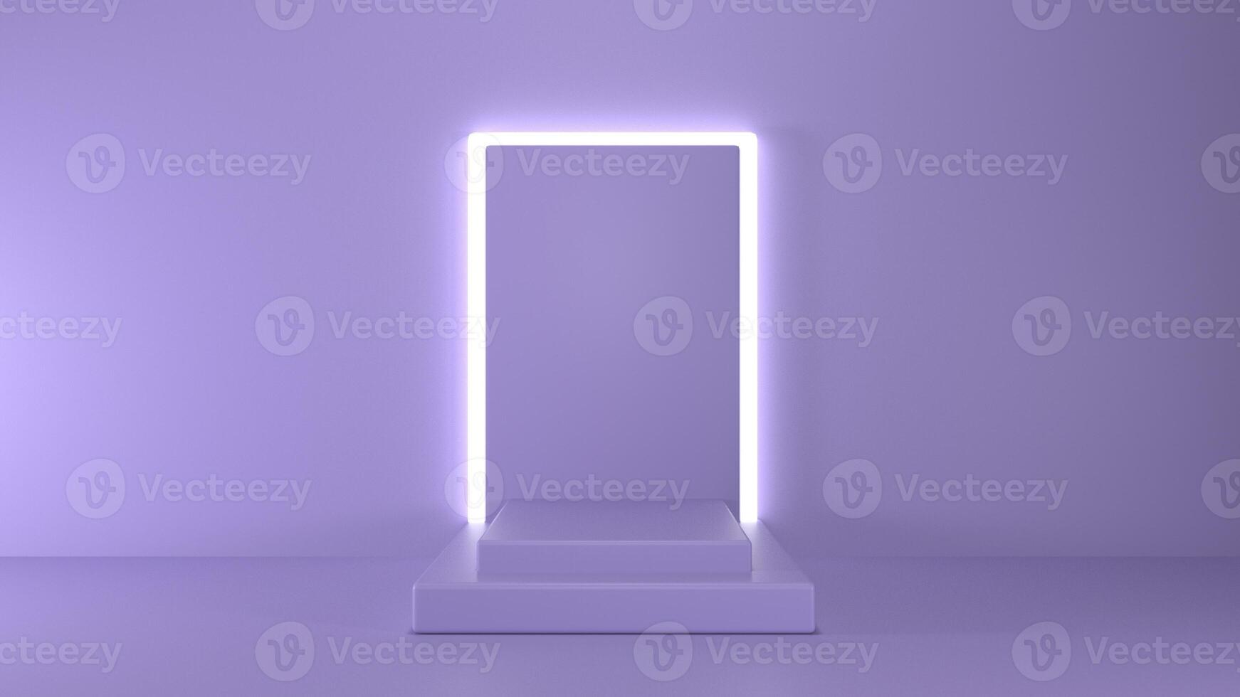 podium or platform for products with rectangular light background photo