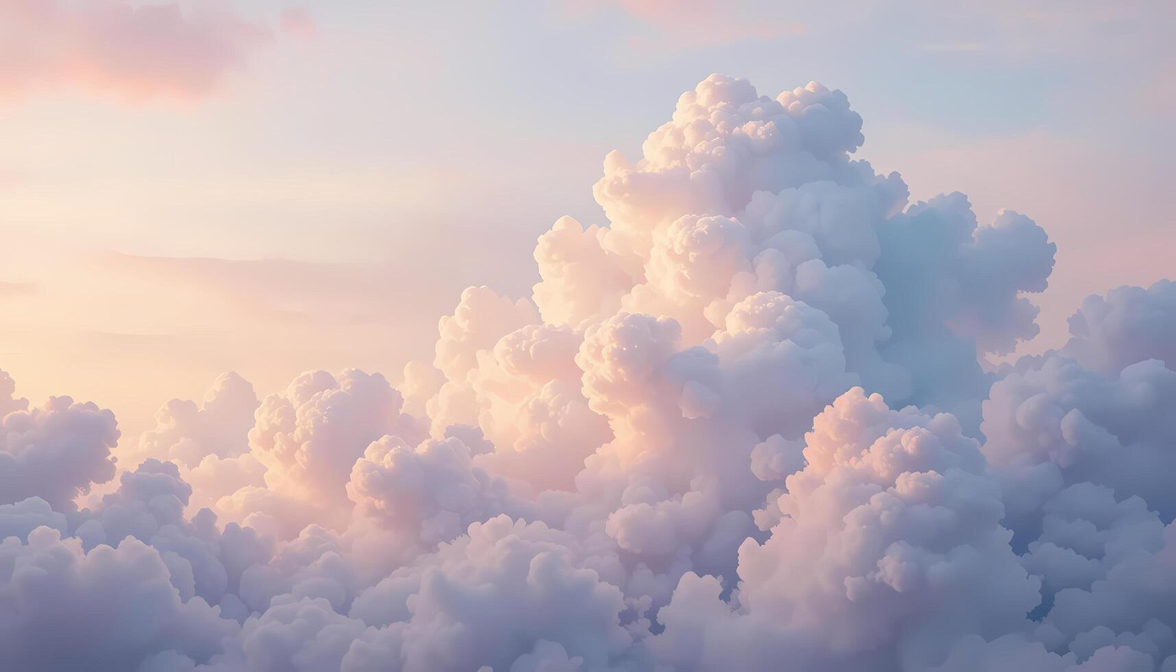 Dreamy Pastel Clouds in a Soft, Serene Sky photo