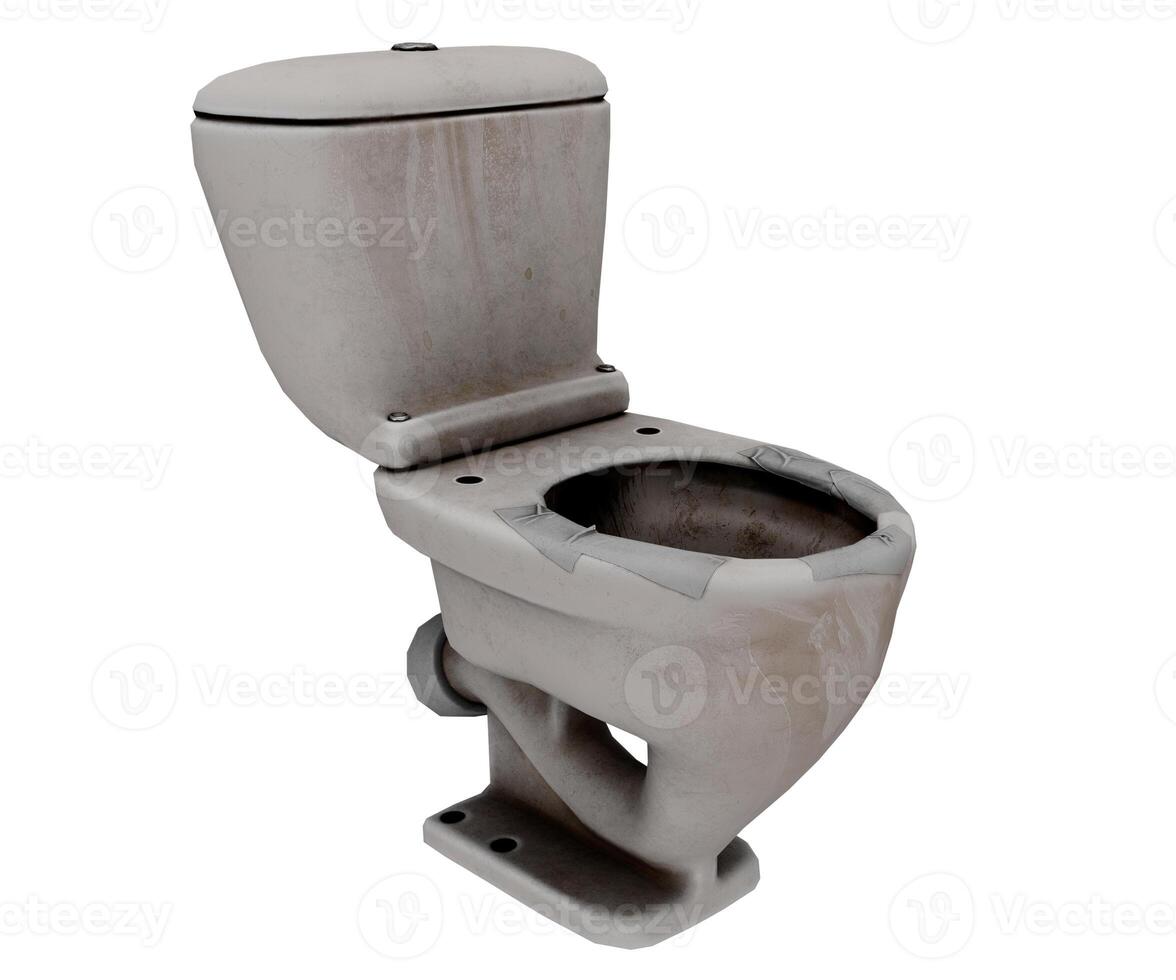 3d rendering dirty toilet photo