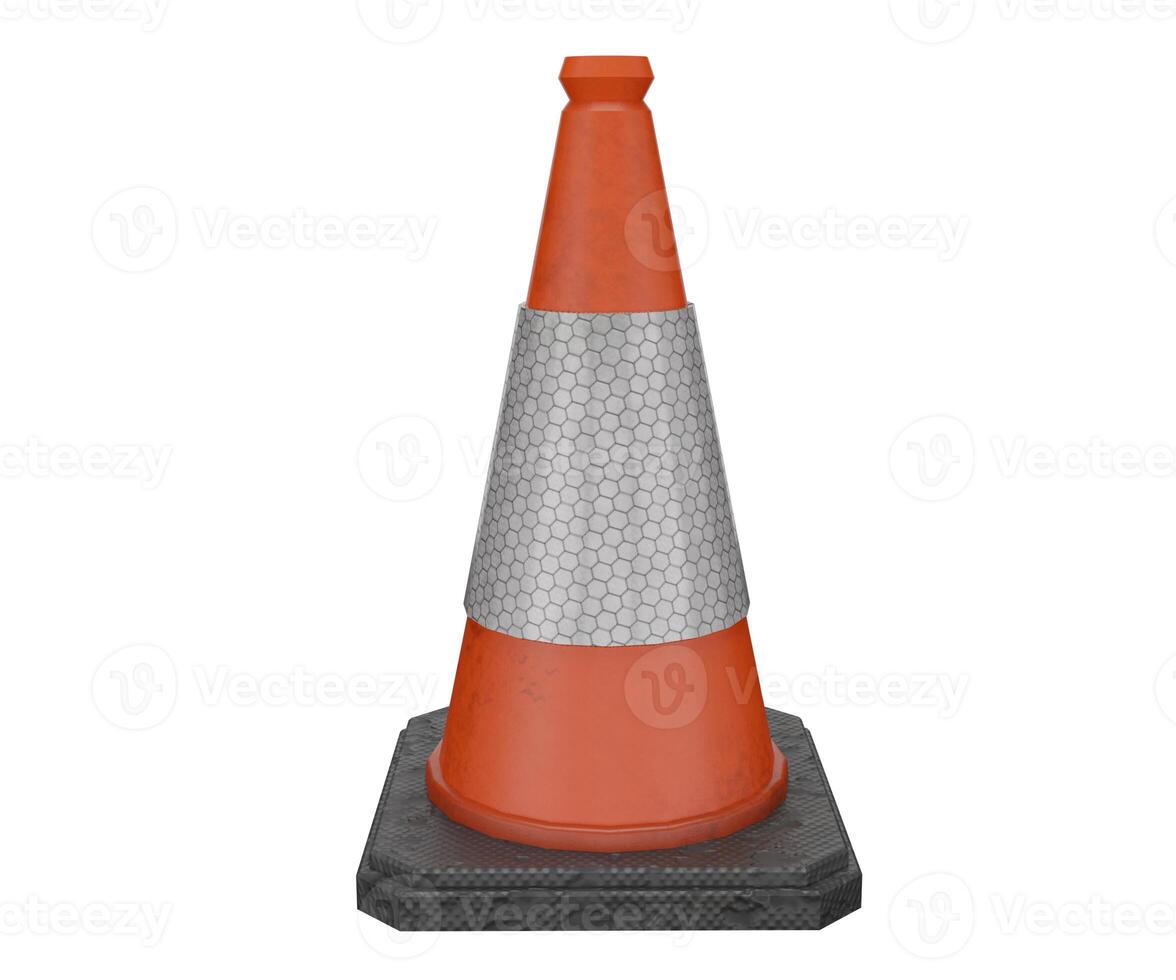 3d rendering traffic orange cone photo