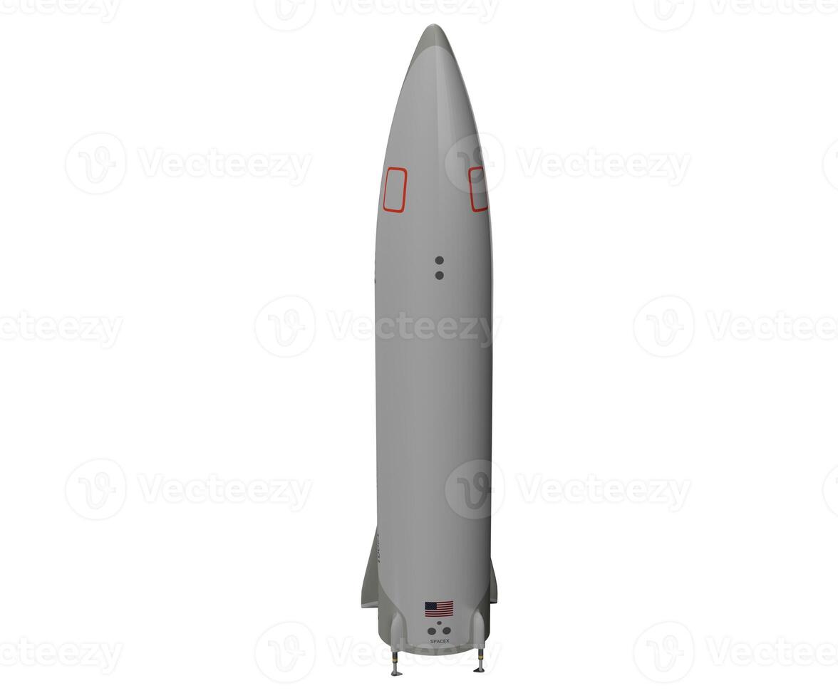 3d rendering space rocket photo