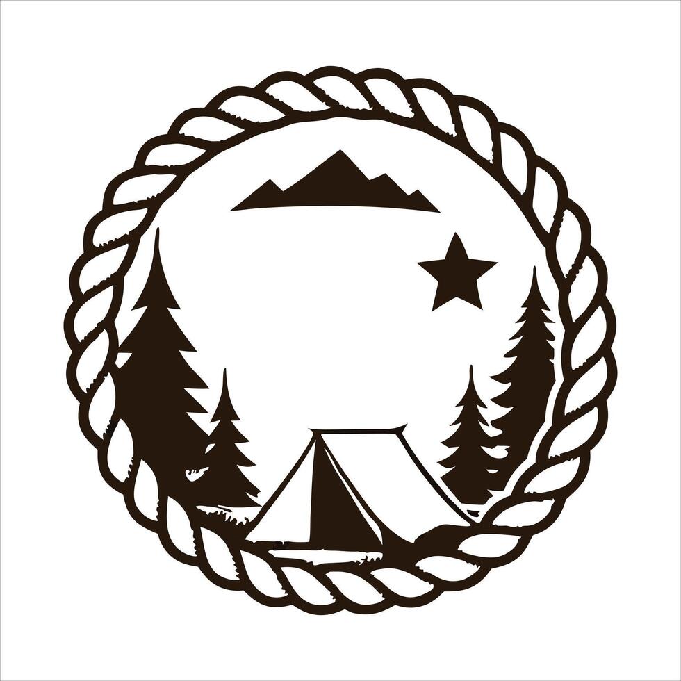 Fall in Love with Camping vector