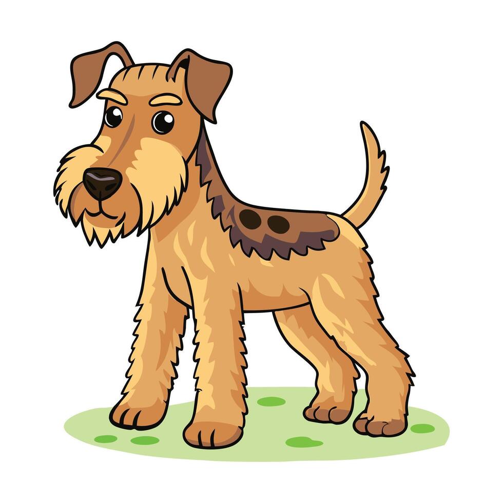 Airedale Charm Loyal and Lovable vector