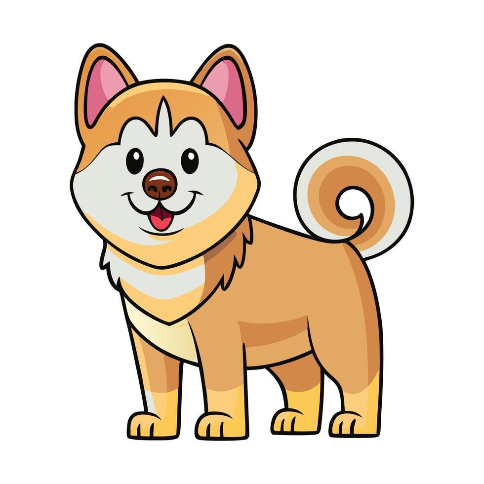 Snowbound with a Malamute vector