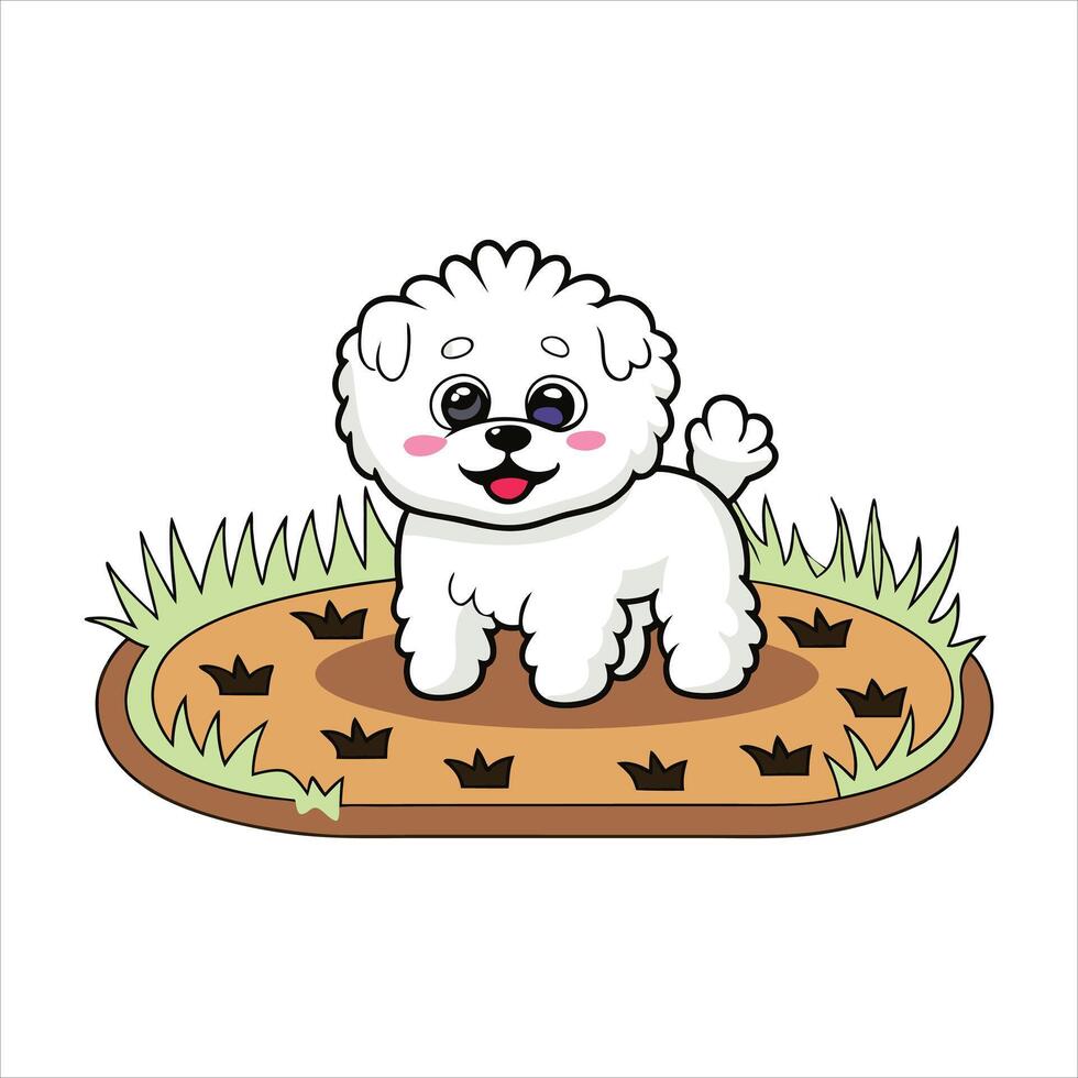 Bichon Love Sweet and Playful vector