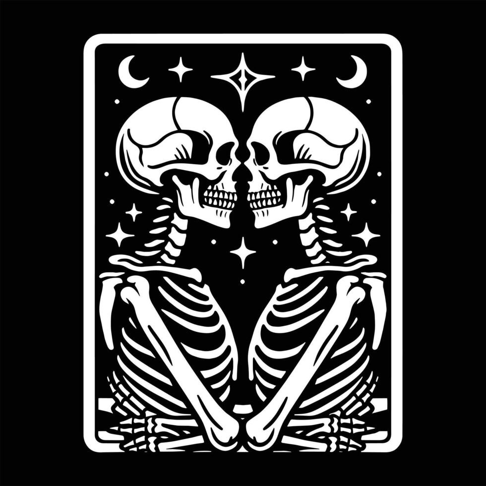 Skeleton Romance A Spooky Love Story vector