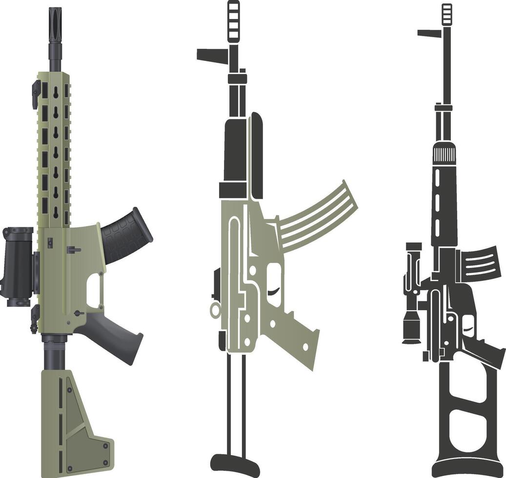 Gun Shop Rifle Display vector