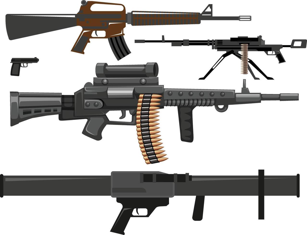 Camouflage Rifle Design Illustration vector