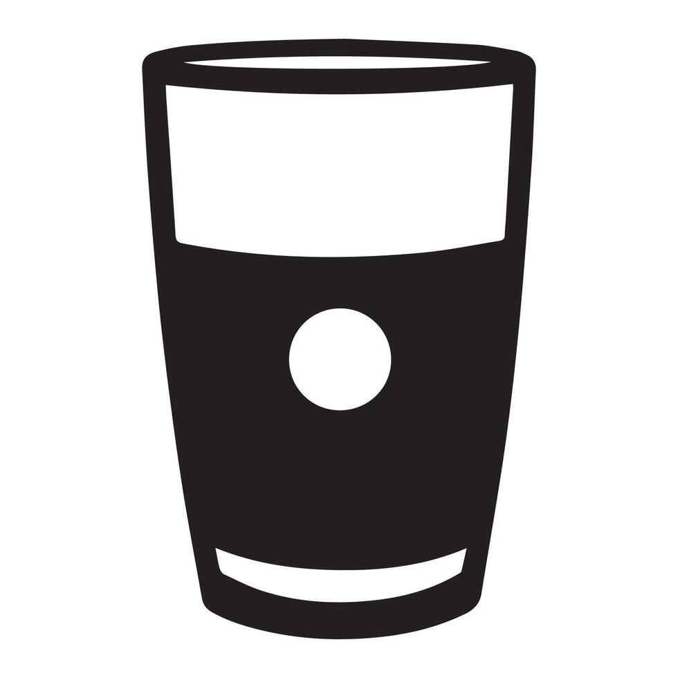 a black and white illustration of a glass of beer vector
