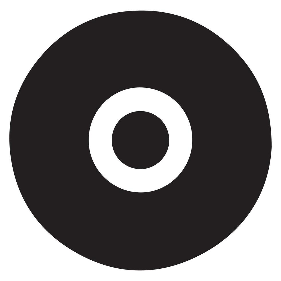 a black and white image of a disk with a circle in the center vector