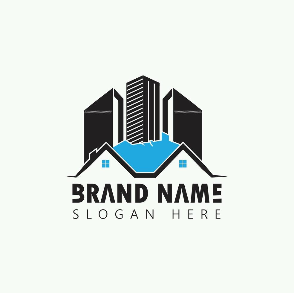 real state, construction, building logo icon symbol template design element vector