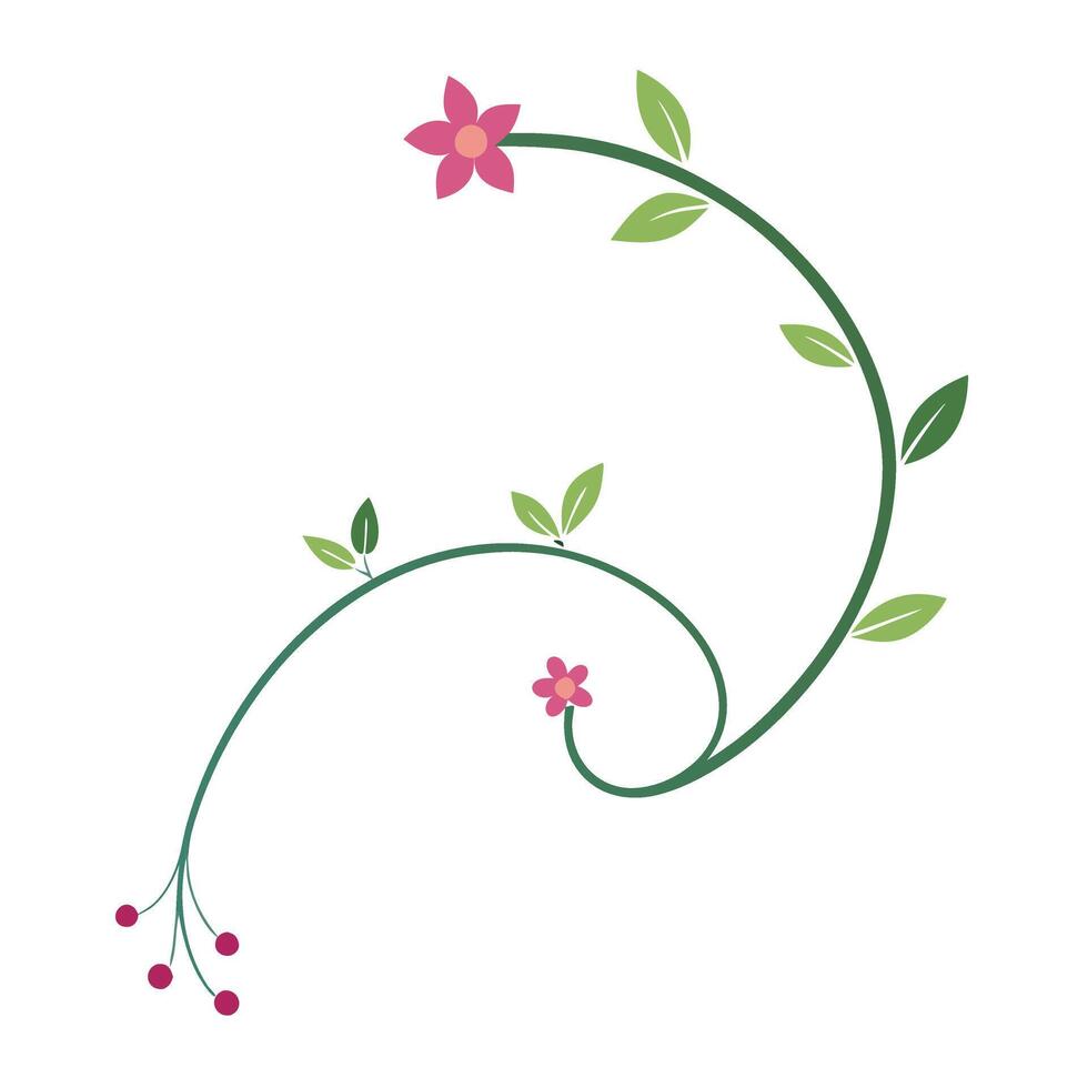 Artistic Floral Design for Banner and Heading Ornamental Elements vector