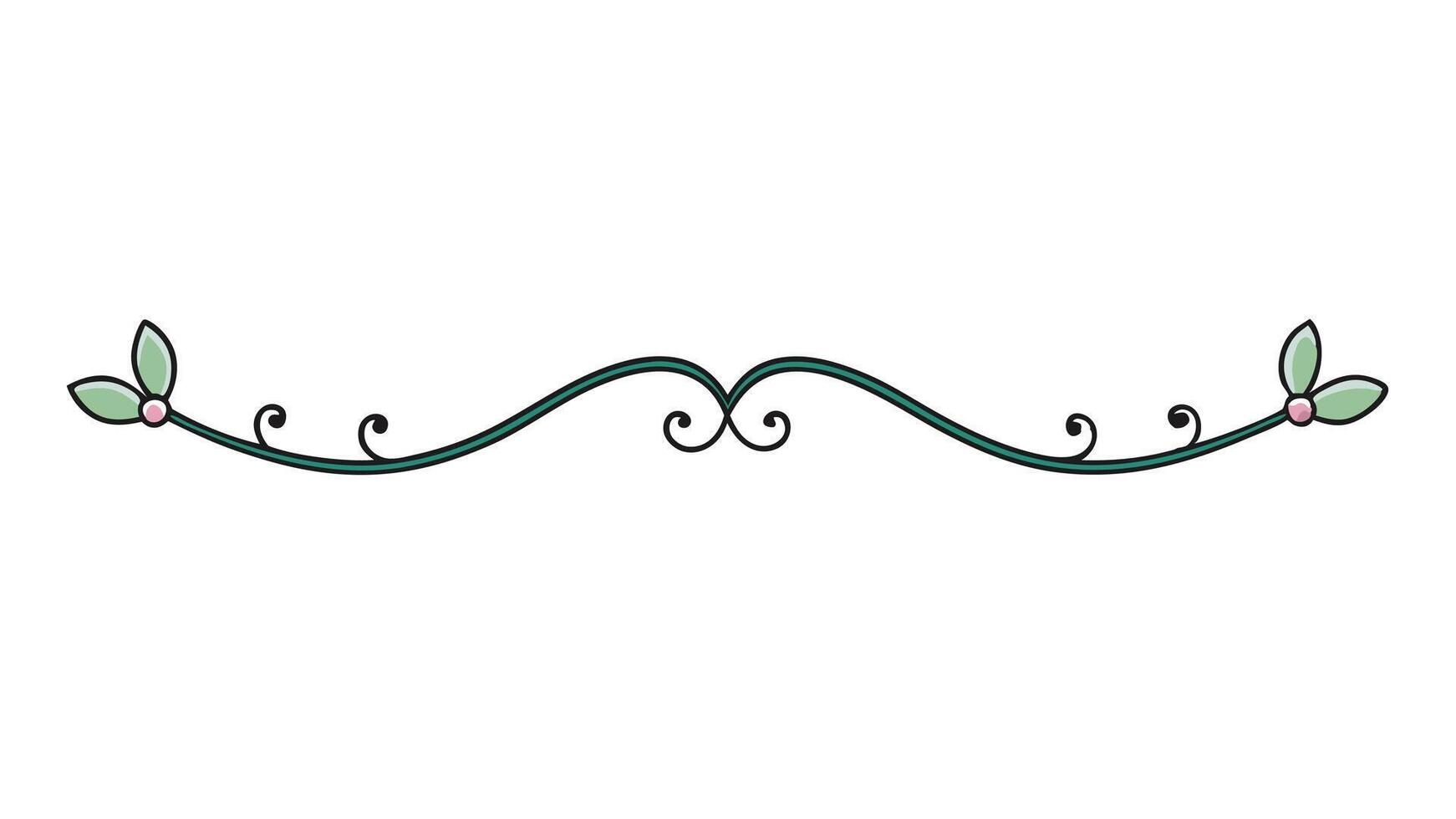 Decorative Floral Underline Element Luxury Invitations and Frames vector